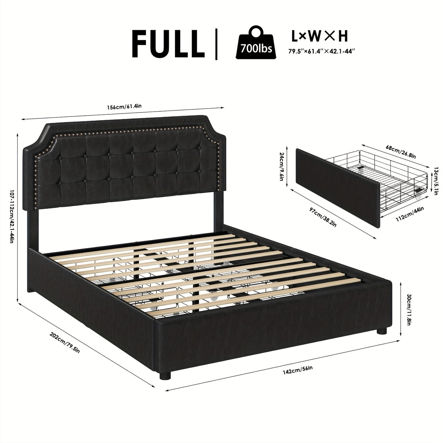 Luxurious Upholstered Storage Bed Frame