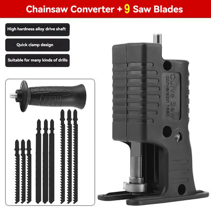 Portable Reciprocating Saw Adapter for Electric Drill - Modified Electric Jigsaw for Cutting Wood, PVC, and Steel Pipe