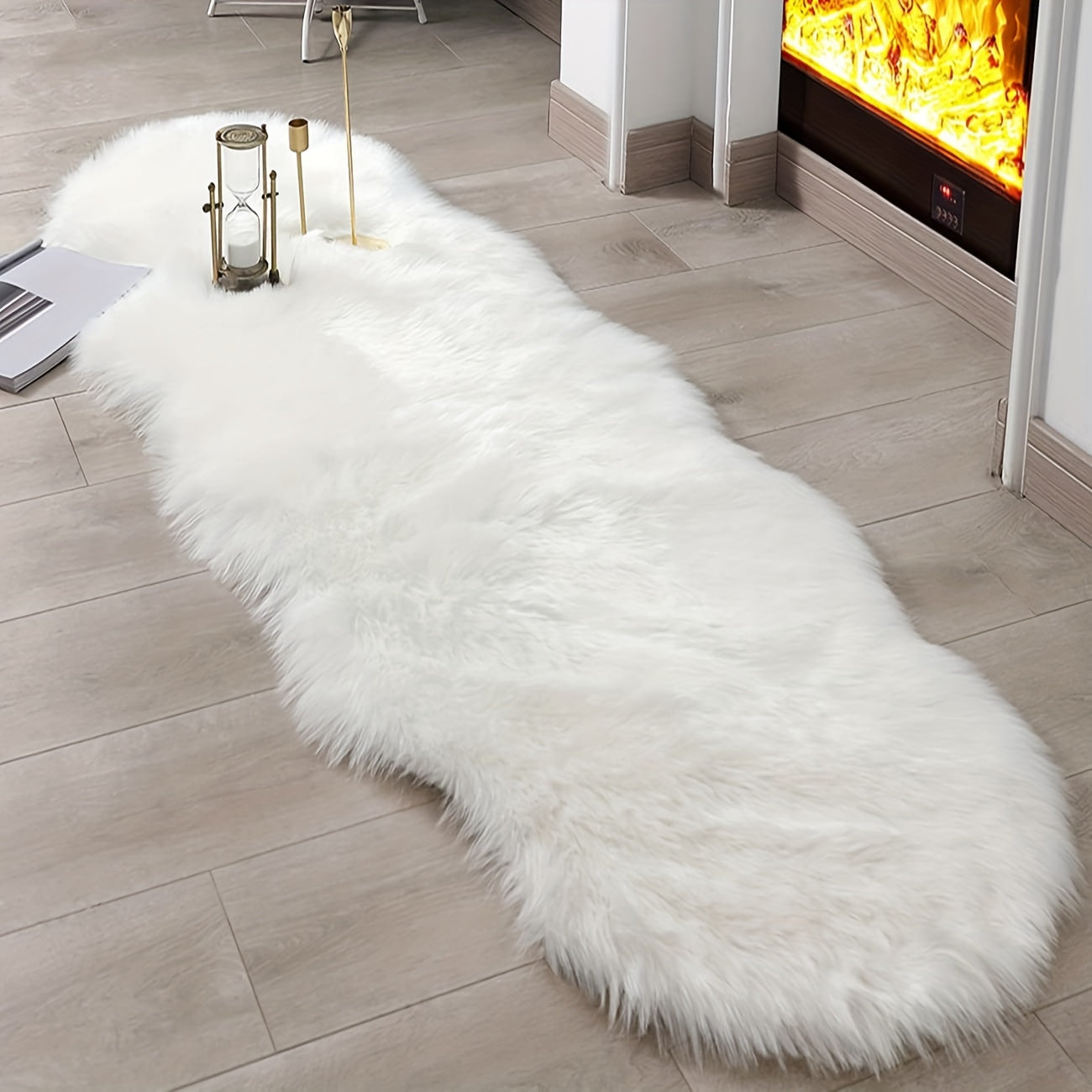 1pc Plush Sheepskin Carpet