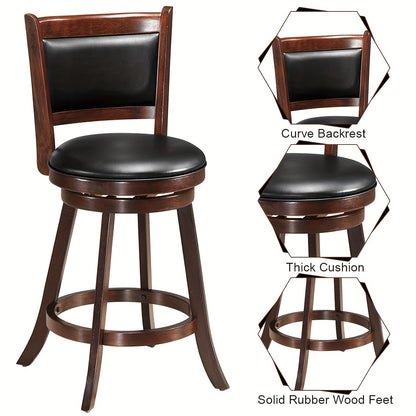 2pcs Bar Stools, 360 Degree Swivel