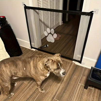 Versatile Pet Safety Gate - Expandable Mesh Pet Gate Portable Adjustable Safety Dog Gate - Indoor Outdoor Gate - Easy Install Stair Barrier for Pets