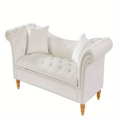 Sofa chair dining room sofa chair velvet sofa stool with 2 pillows