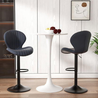 Modern Swivel Bar Stools with High Backrest -