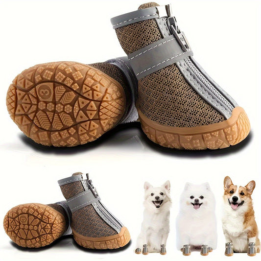 Waterproof Dog Boots for Small to Medium Breeds - Anti-Slip, Thermal Winter Pet Shoes with Adjustable Hook-and-loop Fastener Closure for Hiking & Outdoor Activities