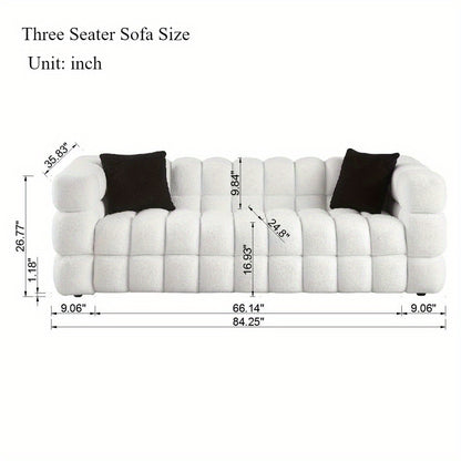 🎄Christmas Deal🎄62"/ 84" Boucle Marshmallow Sofa