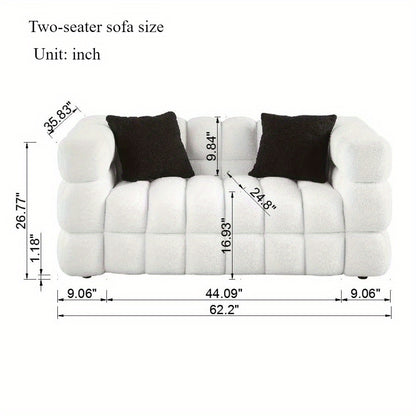 🎄Christmas Deal🎄62"/ 84" Boucle Marshmallow Sofa