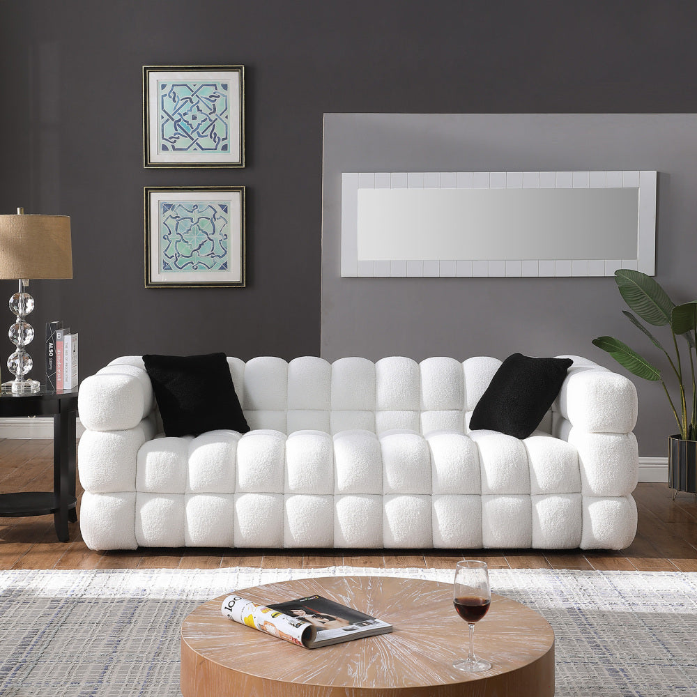 🎄Christmas Deal🎄62"/ 84" Boucle Marshmallow Sofa