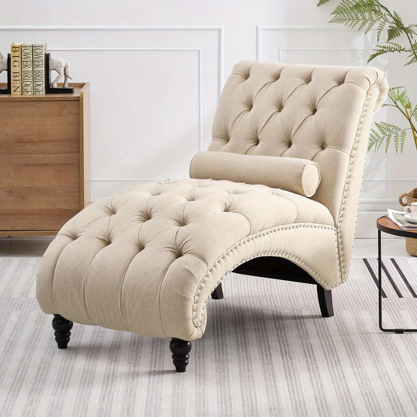 🎄Christmas Deal🎄Button-Tufted Chaise Lounge Chair