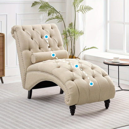 🎄Christmas Deal🎄Button-Tufted Chaise Lounge Chair