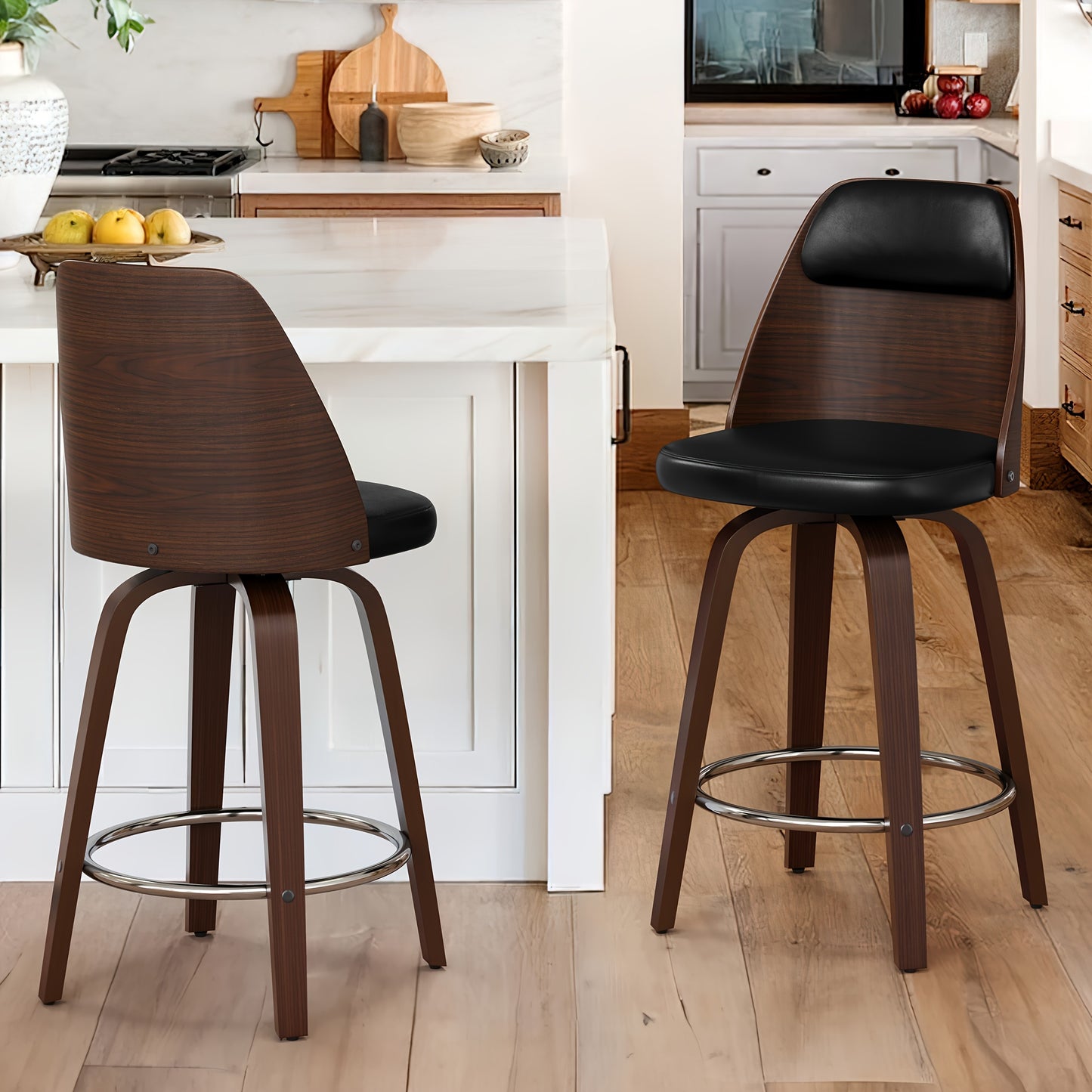 Faux Leather Counter Stools