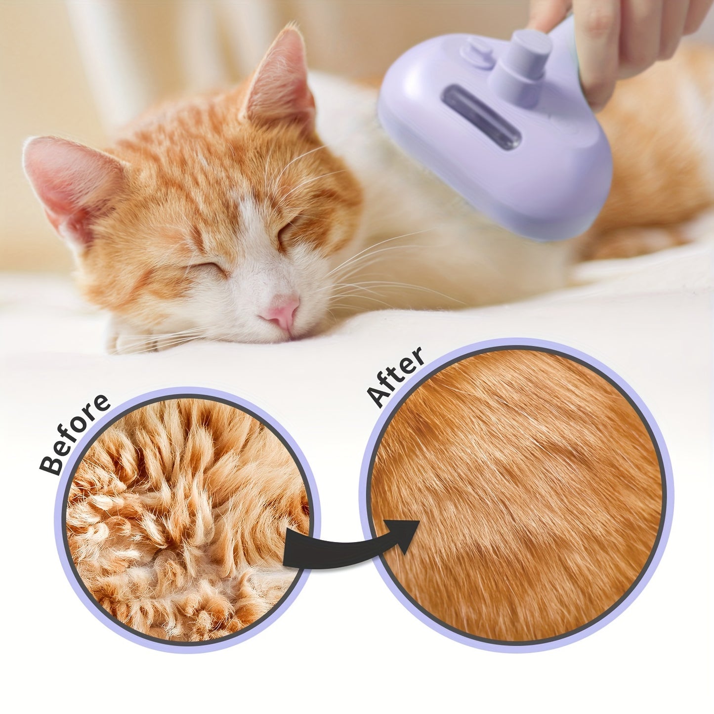 LIVEKEY Cat Steam Brush - Steamy Pet Brush Grooming Tool For Shedding And Cleaning - Best Cat Hair Brush With Water Multifunctional Steamy Cat Pet Brush Dog Massager Brushes