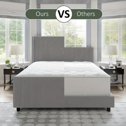 King Size Velvet Platform Bed Frames