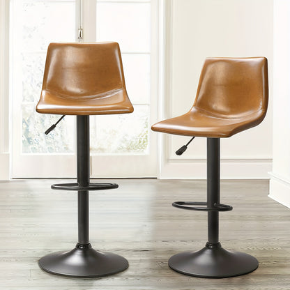 Set of 2 Adjustable Swivel Bar Stools