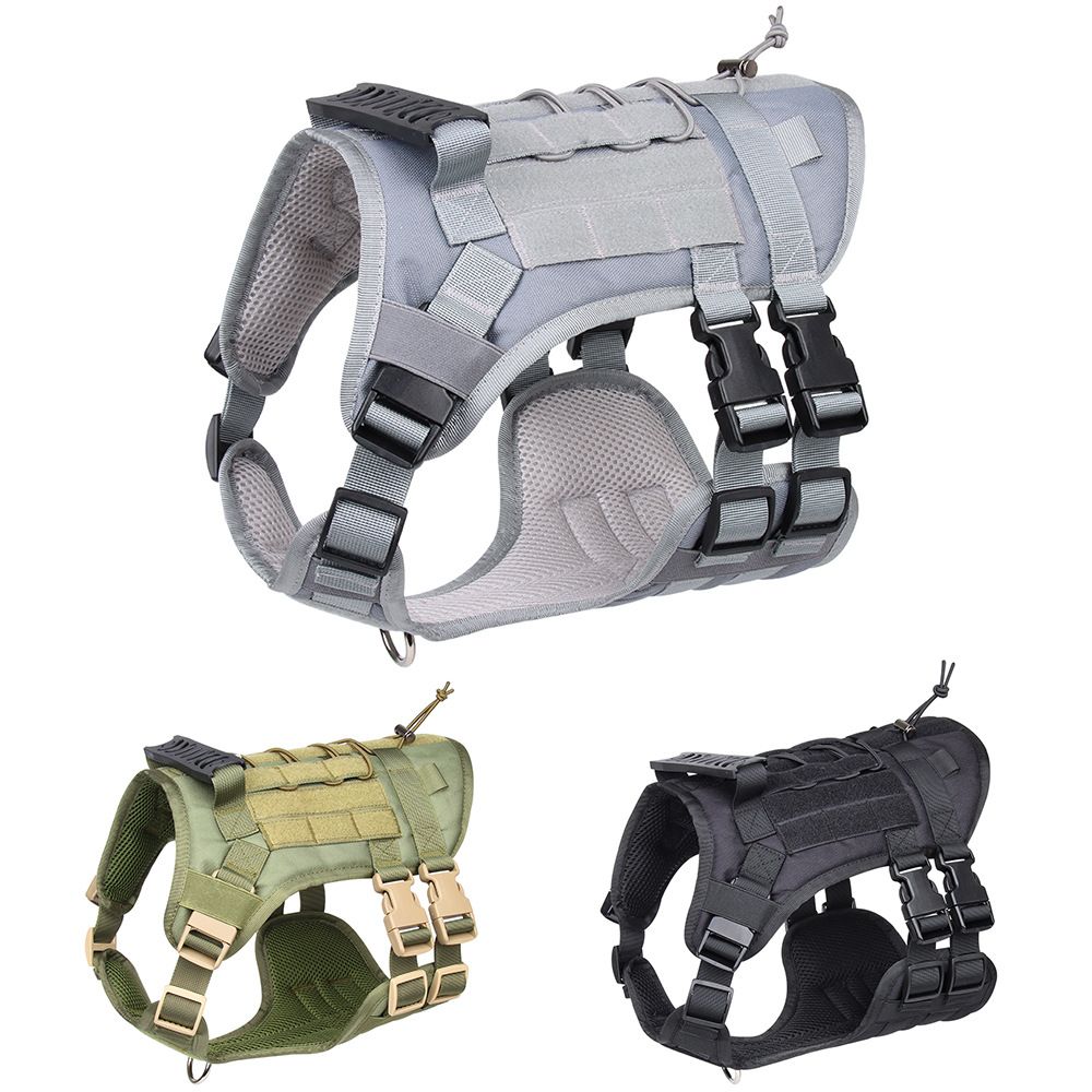 All-Sizes Reflective Tactical Dog Harness - Padded for Comfort, Versatile for Training & Outdoor Activities, Easy Maintenance