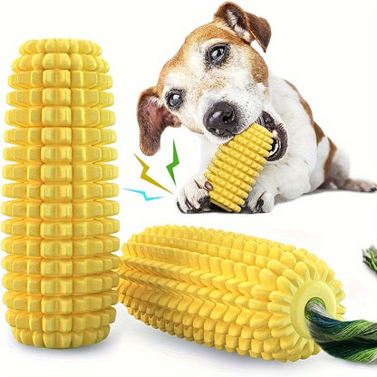 Dog Chew Toys for Aggressive Chewers, Tough Durable Squeaky Interactive Dog Toys, Puppy Teeth Chew Corn Stick Toy for Small Large Breed