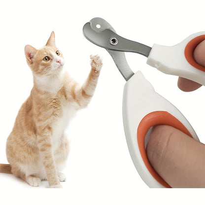 Premium Cat Nail Clippers Set - Sharp Angled Blade, Circular Cut Hole, Anti-Overcutting Design, Easy Grip Handle, Professional Paw Trimmer for Novice Pet Families, Safe and Stress-Free Grooming Experience