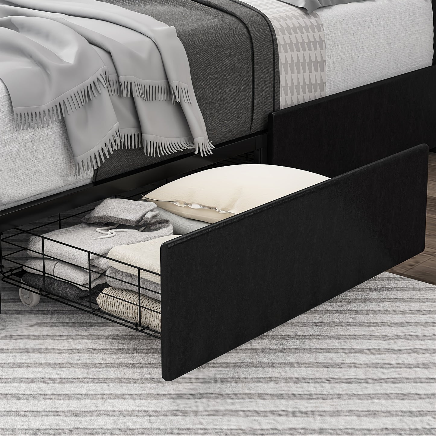 Luxurious Upholstered Storage Bed Frame