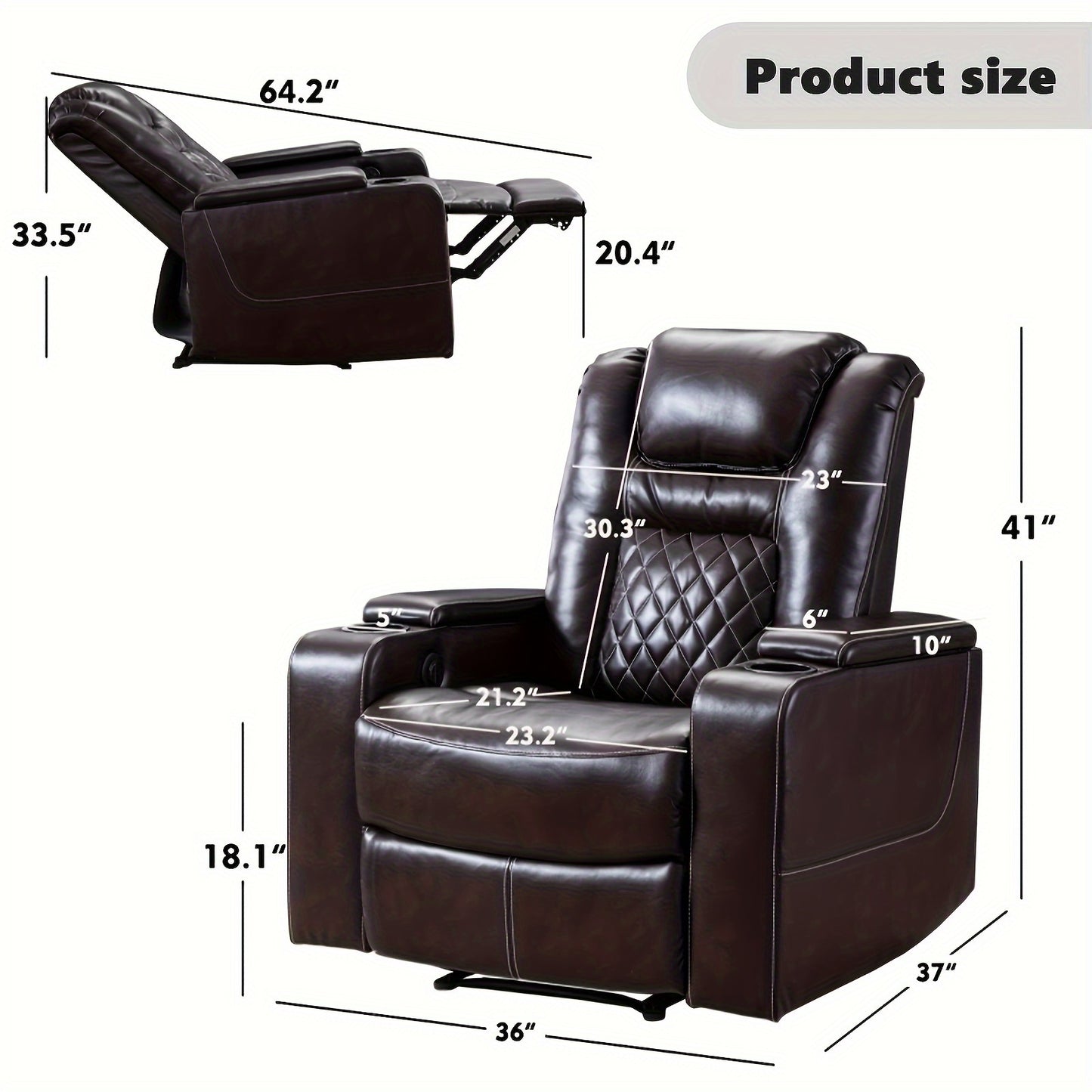 Modern Adult Elderly Functional Recliner