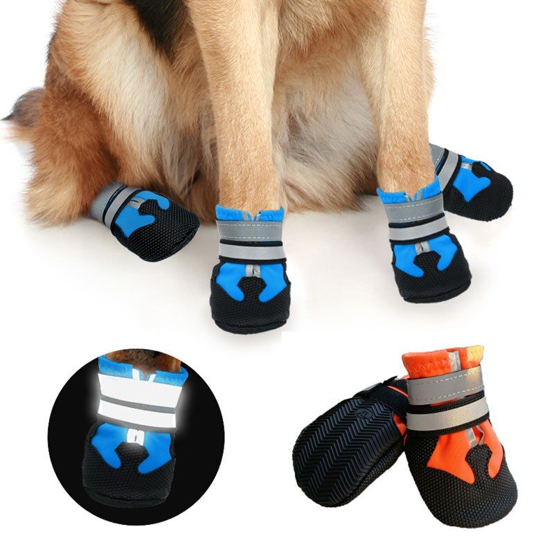 Ultimate Waterproof Pet Booties with High-Visibility Reflective Trim - Durable Protection for Dogs and Cats in Rain, Snow, and Rough Terrains