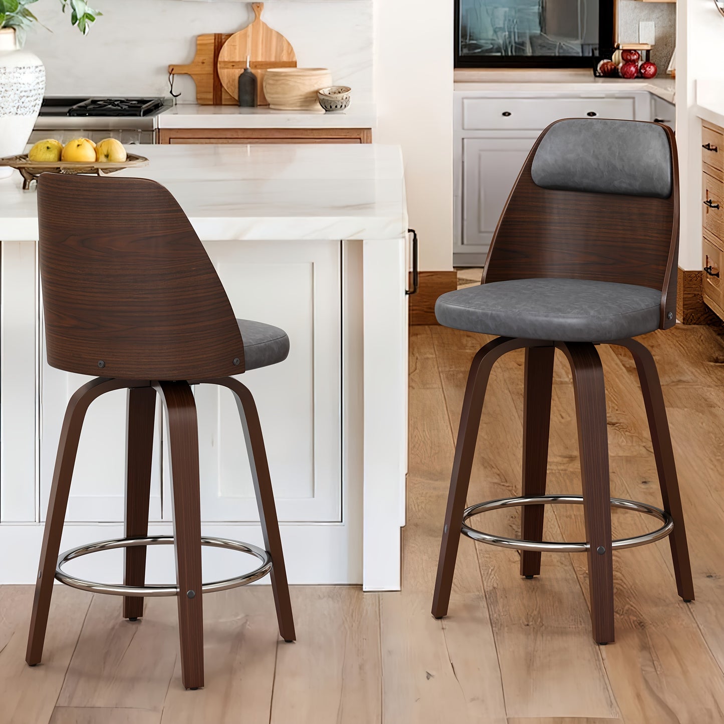 Faux Leather Counter Stools