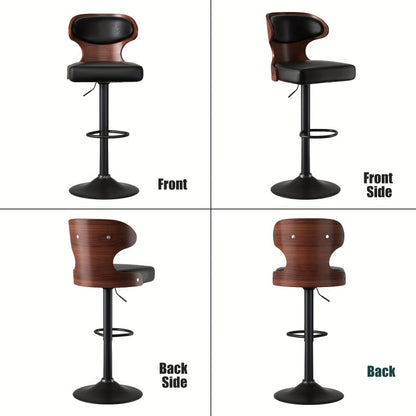 Adjustable Bentwood Swivel Bar Stools