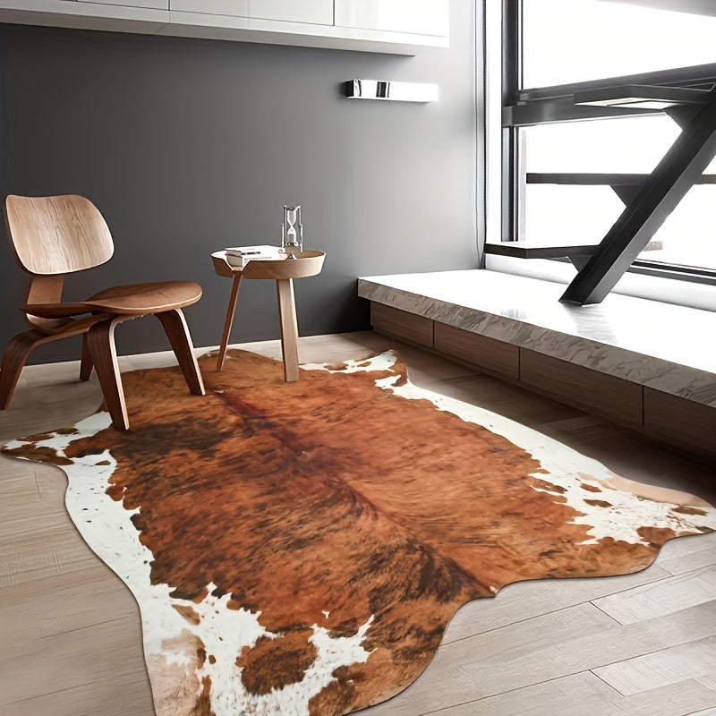 Luxurious Faux Cashmere & Suede Area Rug