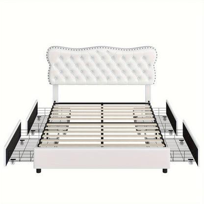 FULTRU Upholstered Platform Bed Frame