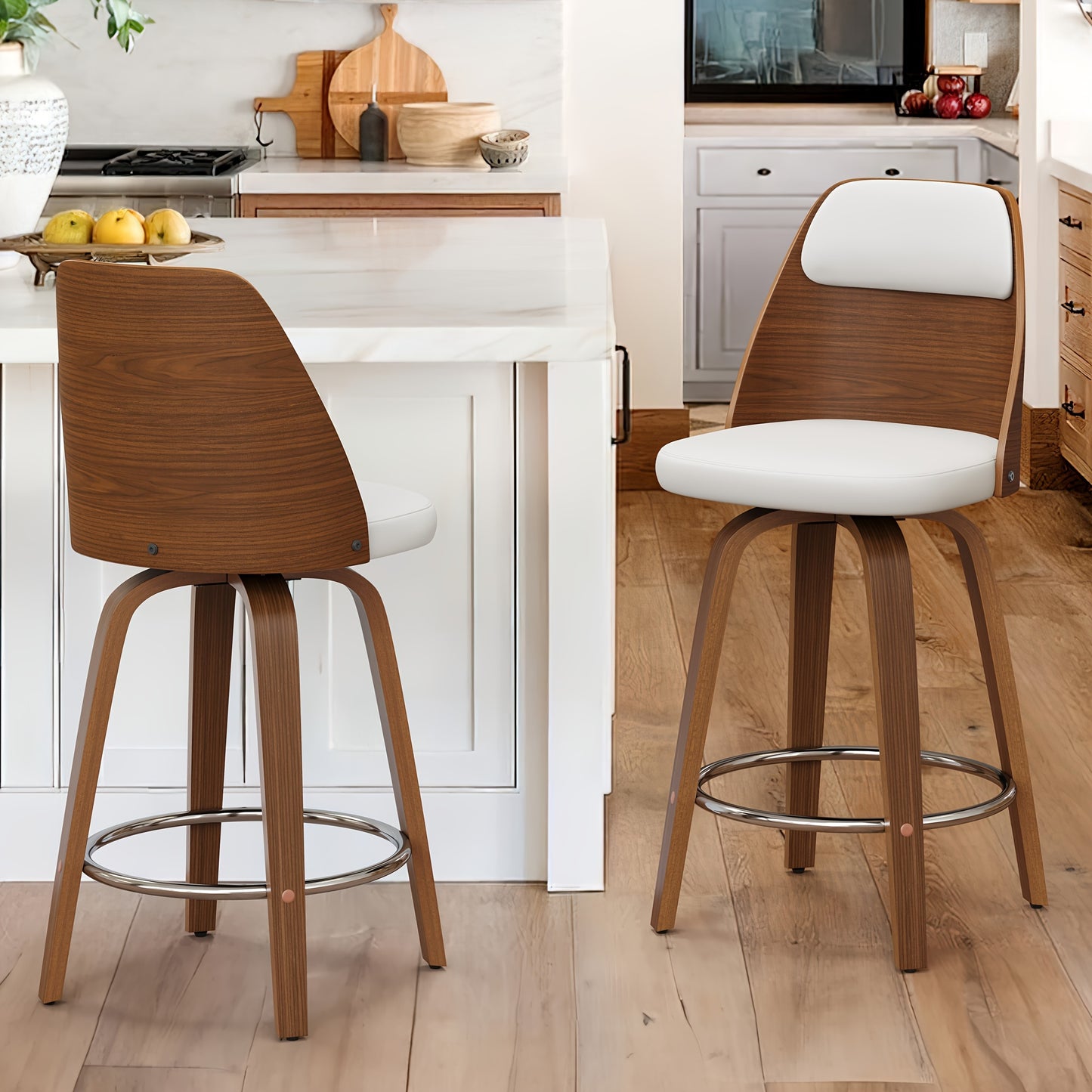 Faux Leather Counter Stools