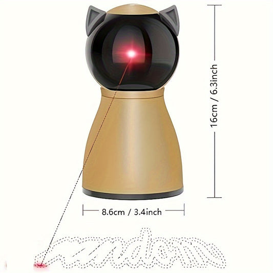 Valonii Interactive Cat Laser Toy Automatic For Indoor Cats, [2024 Newly Upgraded] Real Random Trajectory Rechargeable Laser Pointer Cat Toys For Indoor Cats/Kittens/Dogs