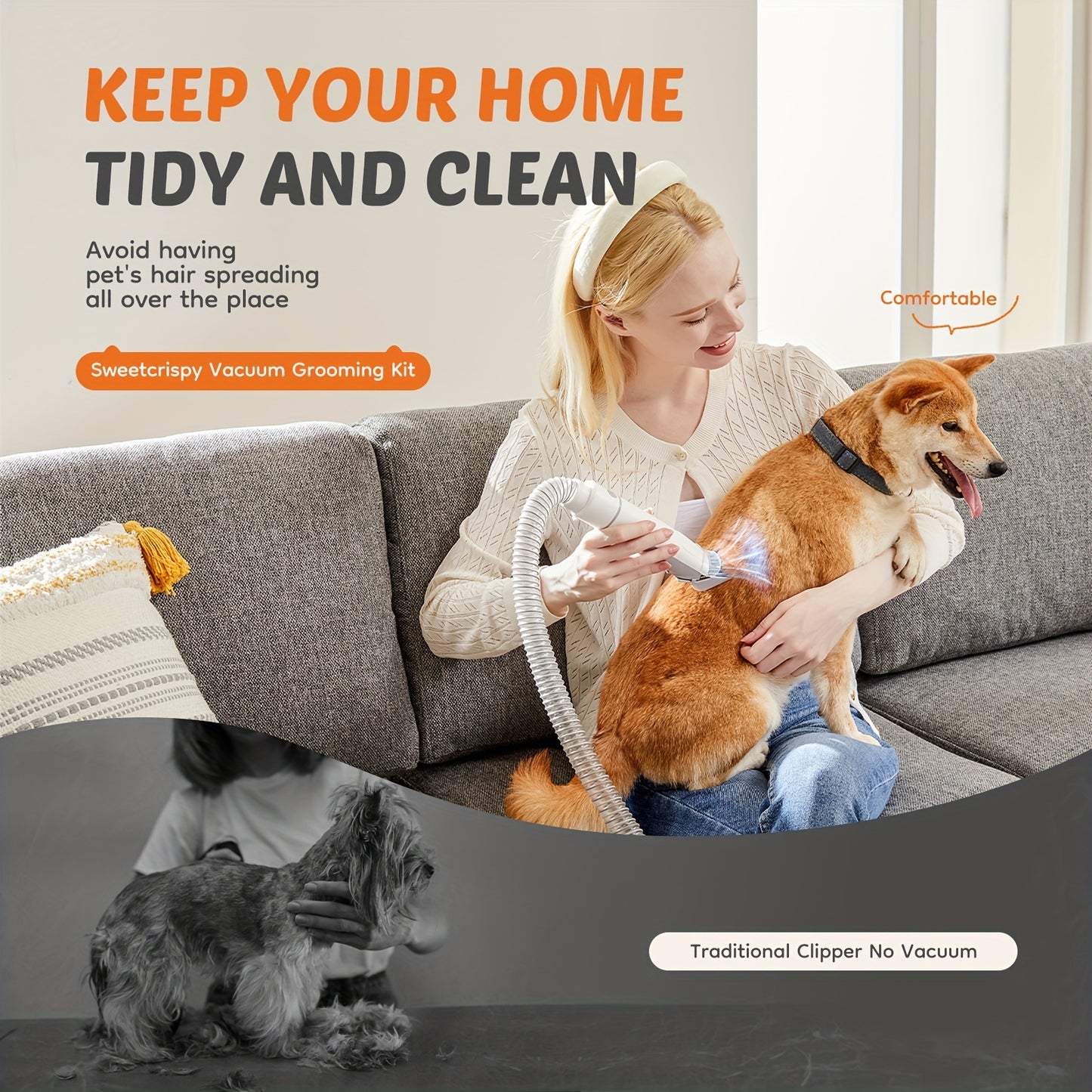 5-in-1 Pet Grooming Vacuum Kit