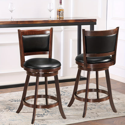 2pcs Bar Stools, 360 Degree Swivel