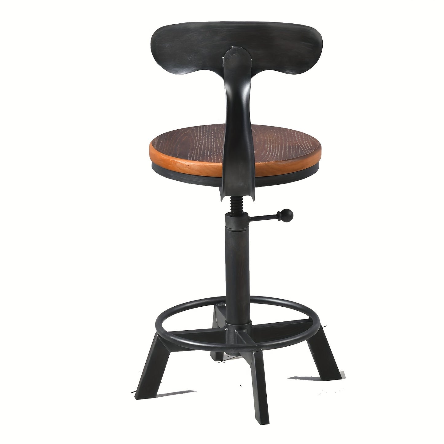 Vintage Industrial Metal Swivel Bar Stools