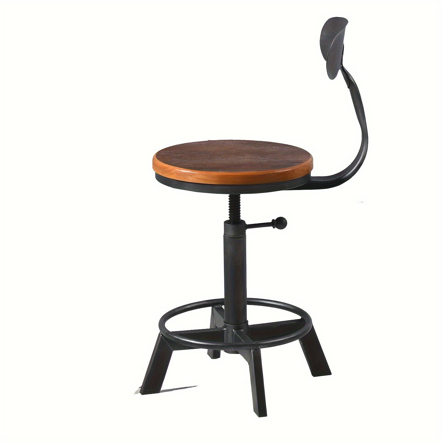 Vintage Industrial Metal Swivel Bar Stools