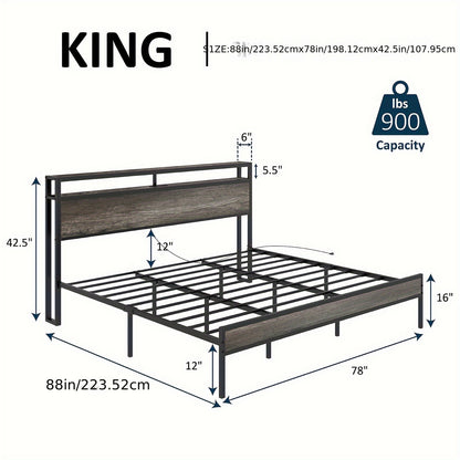 Industrial Platform Bed Frame