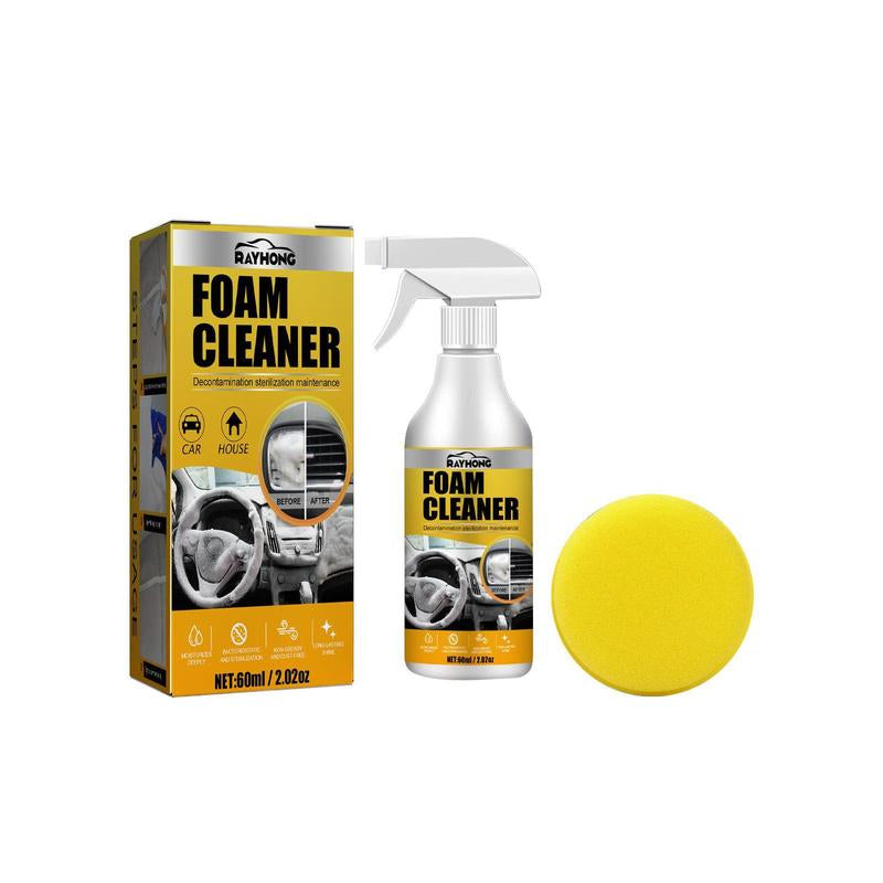 Car Interior Foam Cleaner - Wash-Free Decontamination for Seats, Ceilings, and Instrument Panels, New Style Black Formula