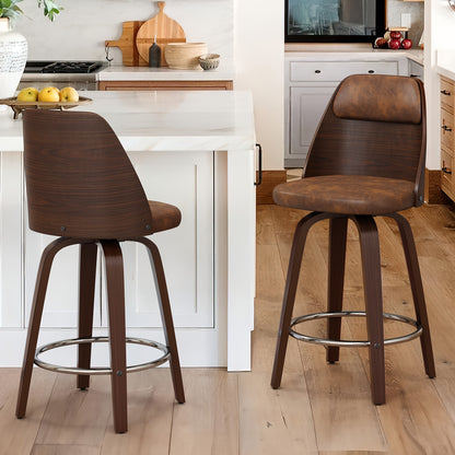 Faux Leather Counter Stools