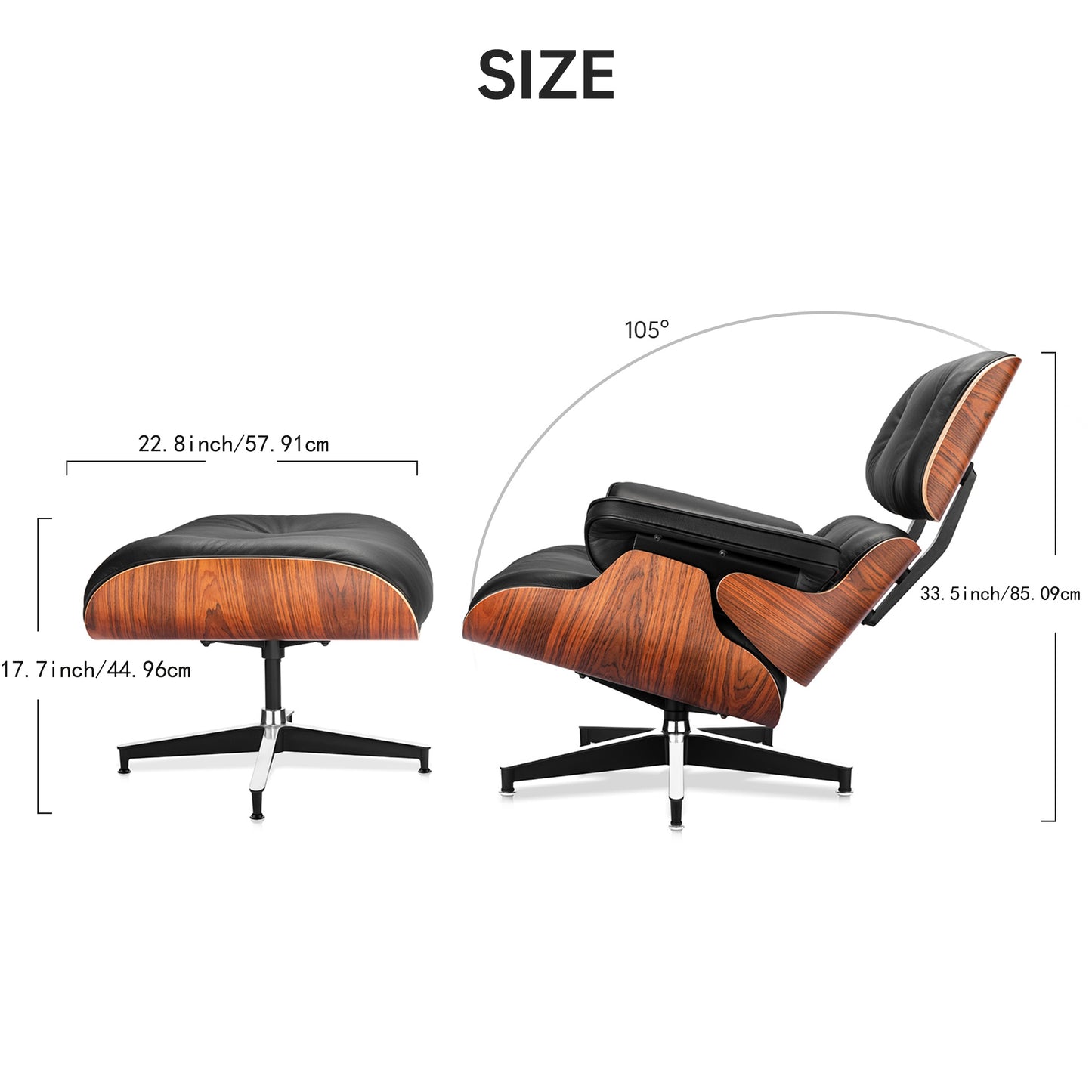 Luxurious Genuine Leather Recliner Chair